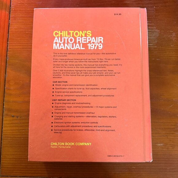 ChiltonS 1979 Auto Repair Manual American Cars 1972-1979 Comprehensive Guide - Picture 2 of 2
